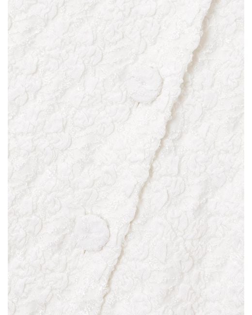 Jil Sander White Maxikleid Aus Cloqué