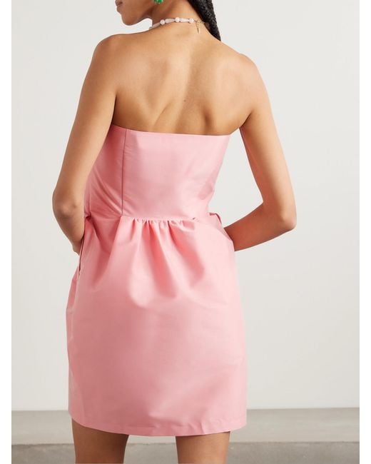BERNADETTE Pink Lena Embellished Taffeta Mini Dress