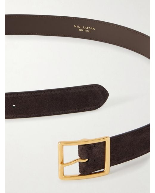 Nili Lotan Black Gabriele Leather Belt