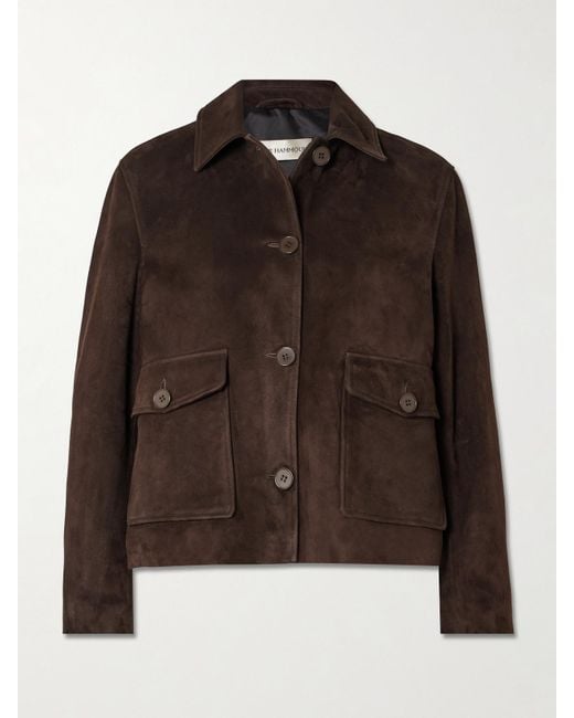 Nour Hammour Brown Louise Suede Jacket