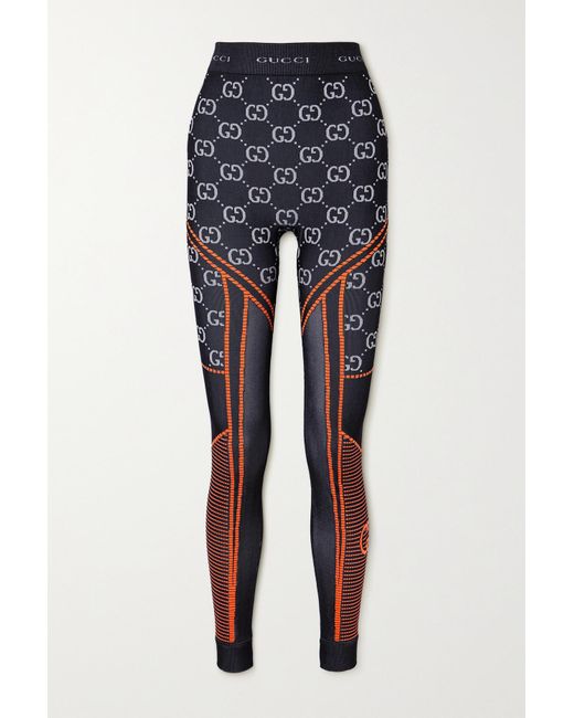 Gucci Love Parade Jacquardknit Leggings in Black Lyst UK