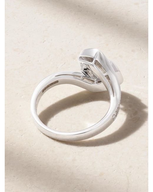 David Morris Natural Frozen Kiss 18-Karat Diamond Ring