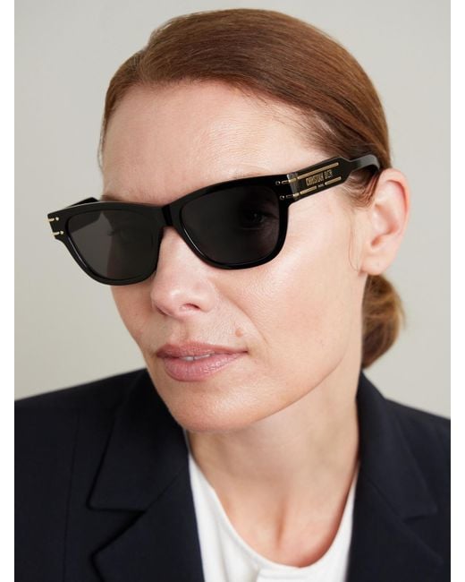 Dior Black Diorsignature S6U Square-Frame Acetate Sunglasses