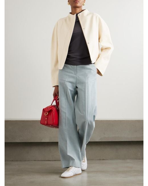 Loulou de Saison Natural Bago Cropped Textured Cotton-Blend Twill Jacket