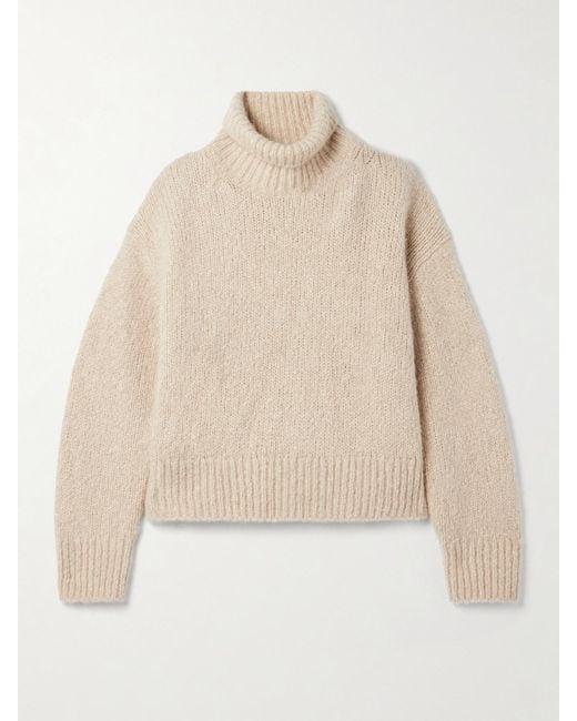 Nili Lotan Natural Tabitha Rollkragenpullover Aus Einer Kaschmir-Seidenmischung