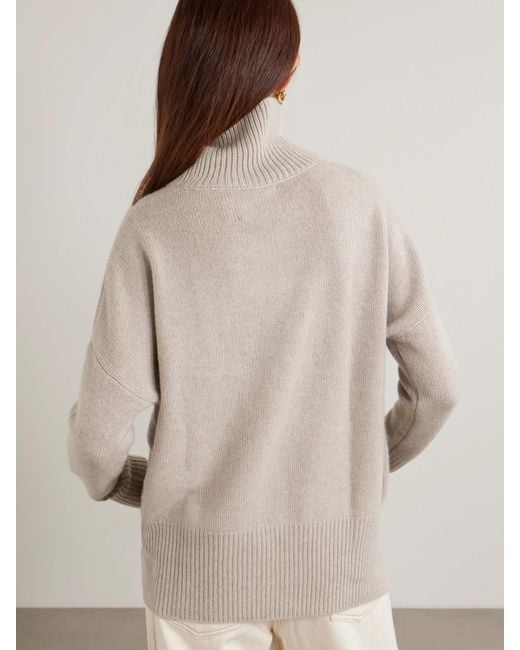 Lisa Yang Natural Heidi Cashmere Turtleneck Sweater