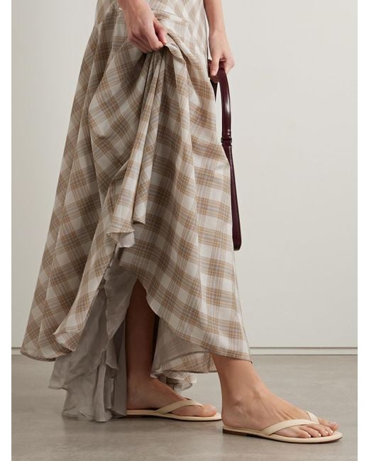 Aeyde Natural Melody Leather Flip Flops