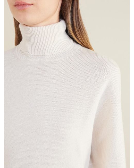 Brunello Cucinelli Natural Cashmere Turtleneck Sweater
