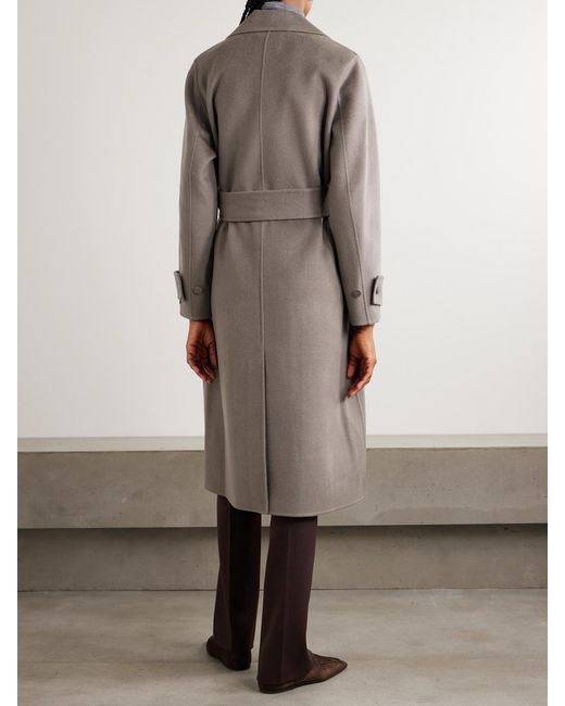 Joseph Gray Arline Belted Wool And Cashmere-Blend Coat