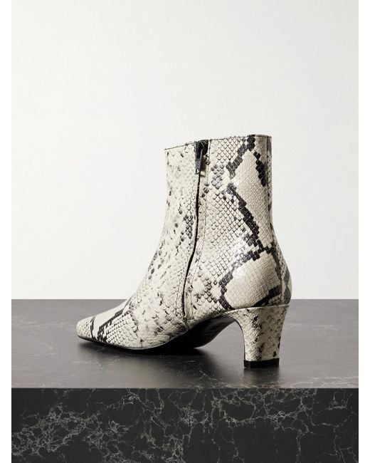 Staud Multicolor Wally Snake-Effect Leather Ankle Boots