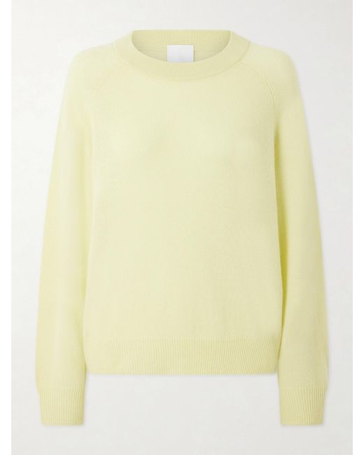 Allude Yellow Cashmere Sweater