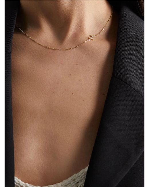 Anita Ko Natural Initial 18-Karat Diamond Necklace