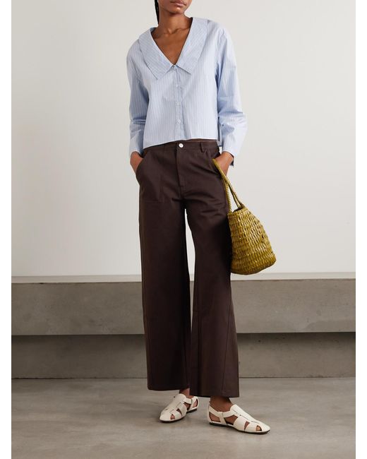 Deiji Studios Brown Pocket Organic Wide-Leg Jeans
