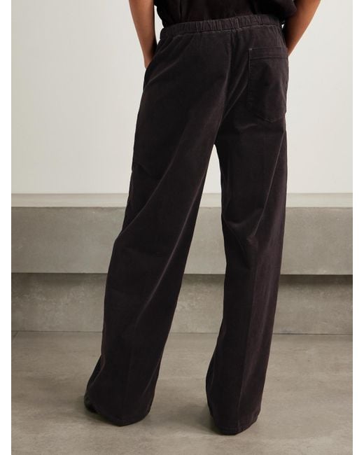 Citizens of Humanity Black Aurora Hose Mit Weitem Bein Aus Cord Aus Einer Baumwollmischung