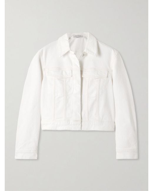 Another Tomorrow White Denim Jacket