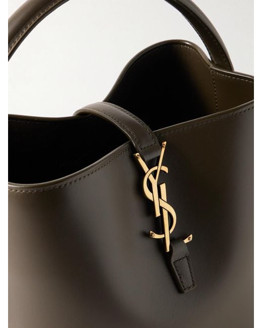 Sac Seau En Cuir Le 37 Small Saint Laurent en coloris Green