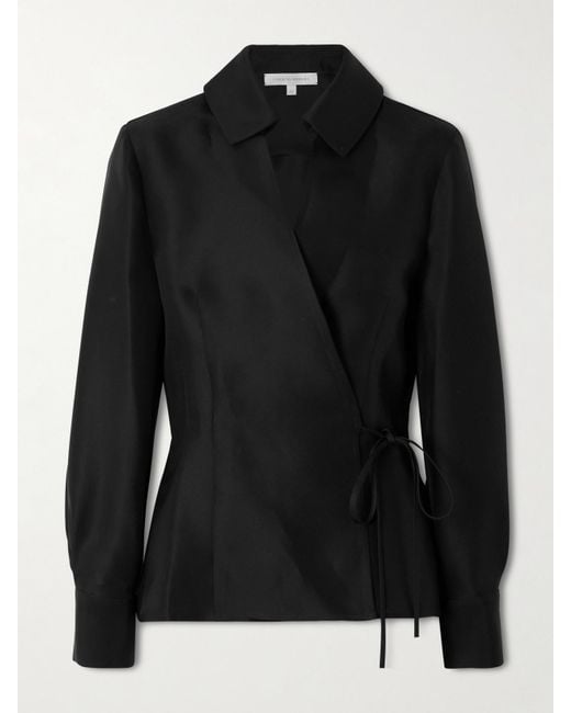 Carolina Herrera Black Silk Blouse