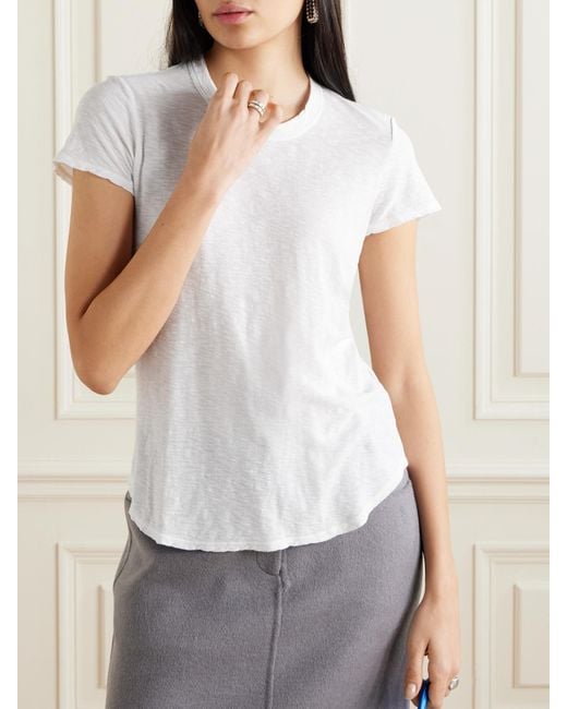 James Perse White Slub Cotton-Jersey T-Shirt