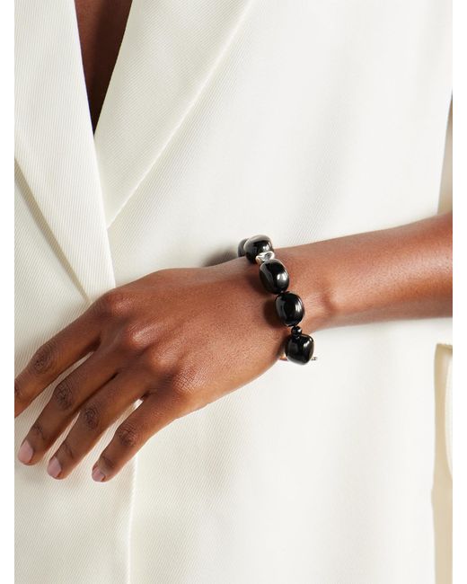 Agmes Black Dara Sterling Onyx Bracelet