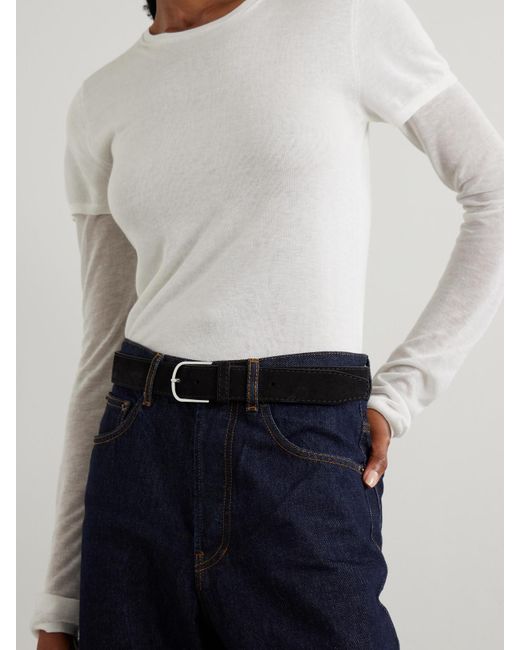 Ceinture En Daim Totême  en coloris Black