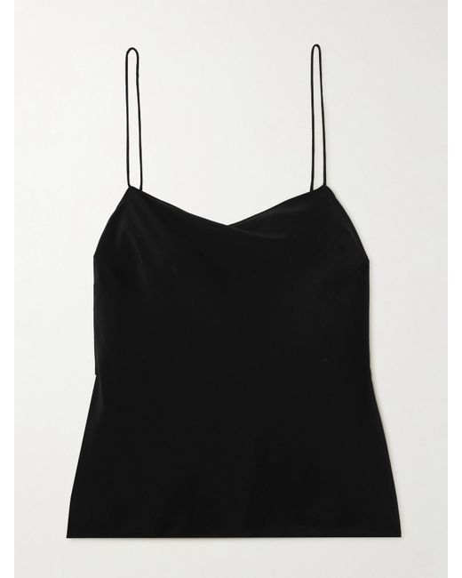 Matteau Black Square Silk Camisole