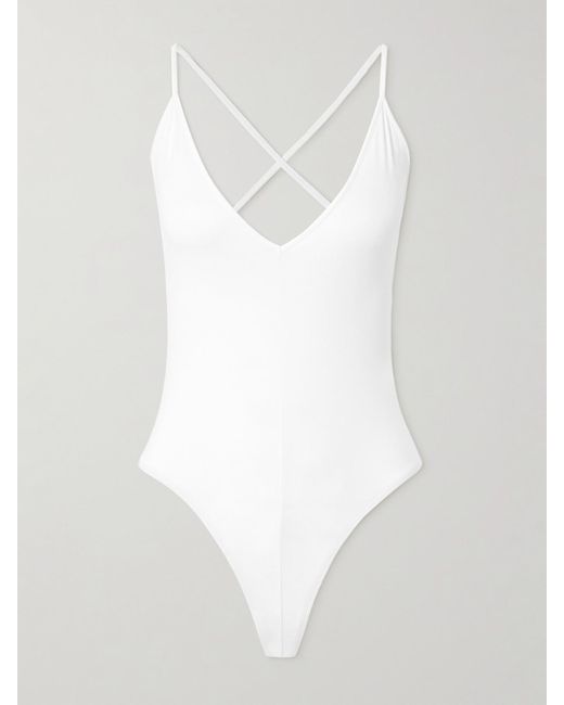 Wardrobe NYC White String-Body Aus Stretch-Jersey