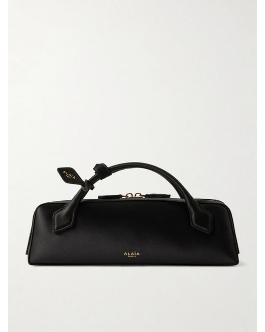 Alaïa Black Le Teckle Satin Clutch Bag