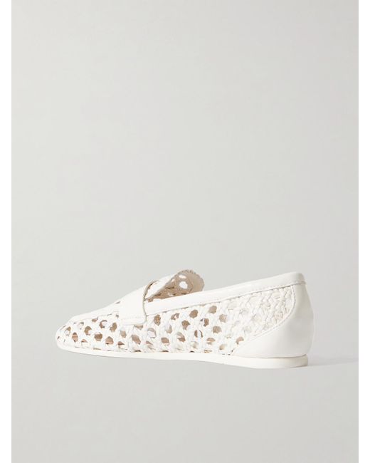 Stuart Weitzman Natural Thea Loafers Aus Geflochtenem Leder