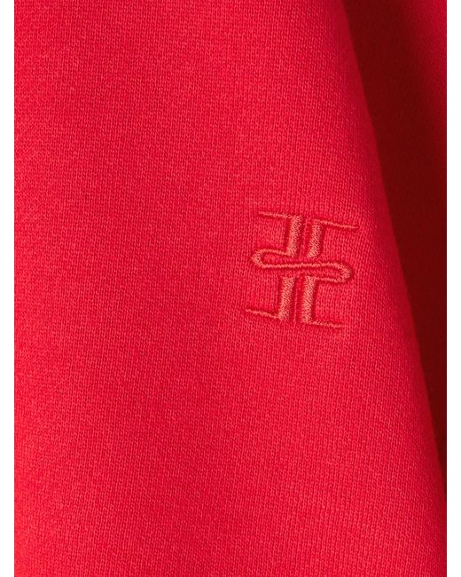 ÉTERNE Embroidered French Cotton And Modal-Blend Terry Half-Zip Sweatshirt
