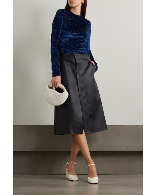 FRAME Blue Oberteil Aus Samt