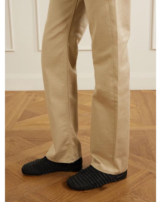 J.W. Anderson Black Woven Leather Mules