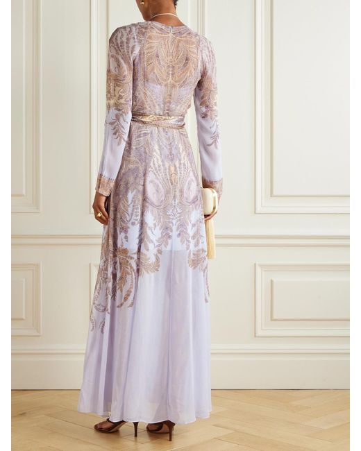 Zimmermann Multicolor Hypnotic Belted Paisley Maxi Dress