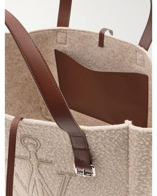 J.W. Anderson Natural Belt Tote Aus Filz Mit Lederbesätzen Und Stickerei
