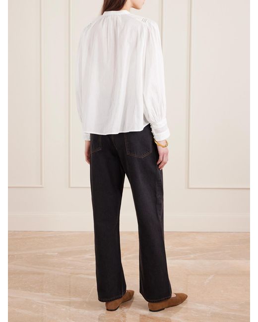 Blouse En Coton À Finitions En Dentelle Farm Rio en coloris White