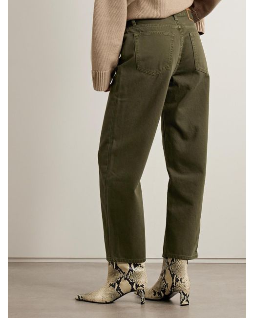 La Ligne Green Marilyn Hose Mit Weitem Bein Aus Baumwoll-Twill