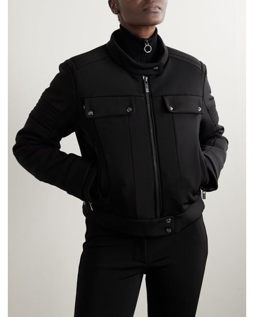 Fusalp Black Maeli Skijacke Mit Kapuze Und Faux-Fur-Besatz