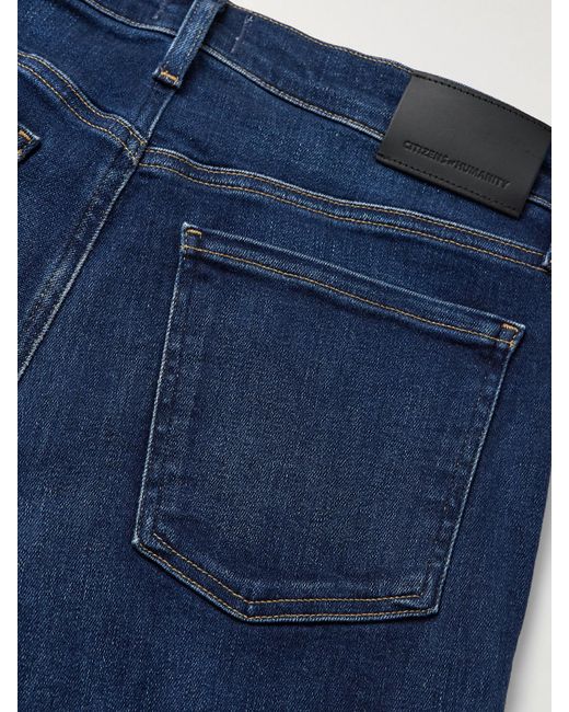 Citizens of Humanity Blue Lyra Long Mid-Rise Wide-Leg Jeans