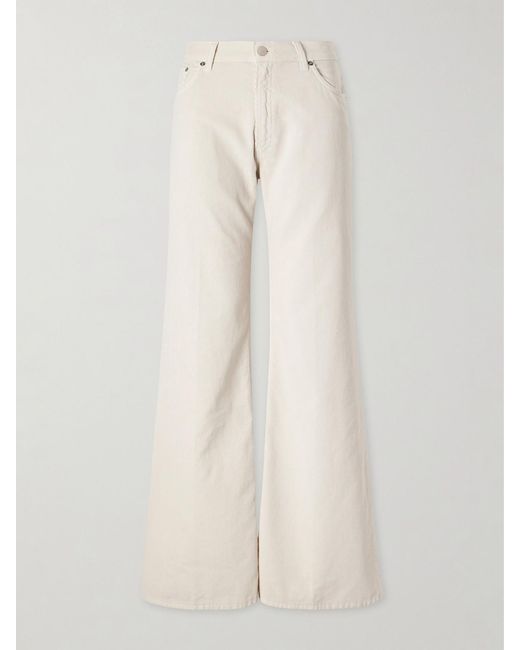 Haikure Natural Clara Cotton-Courduroy Wide-Leg Pants
