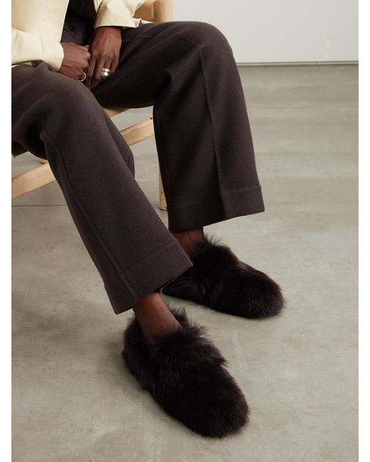 Tod's Brown Shearling Loafers