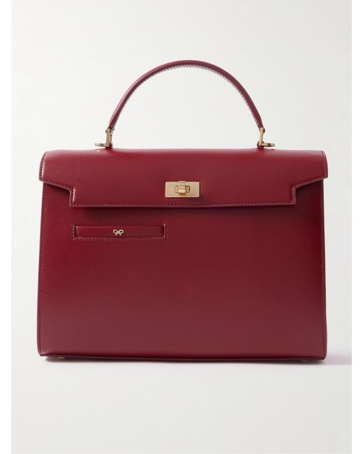 Anya Hindmarch Red Mortimer Leather Tote