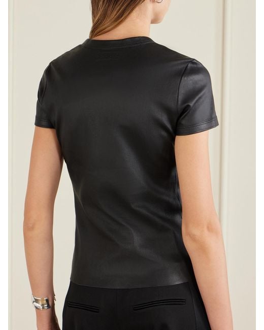 Stouls Black Leather T-Shirt
