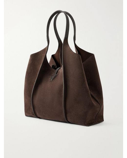 Tod's Brown T Timeless Medium Suede Shoulder Bag