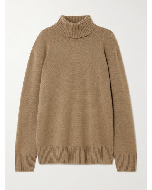 TOTEME Women's Natural Cashmere Turtleneck Sweater