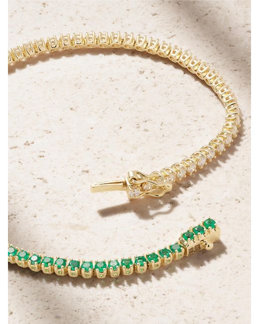 Anita Ko Natural Hepburn 18-Karat, Diamond And Emerald Bracelet