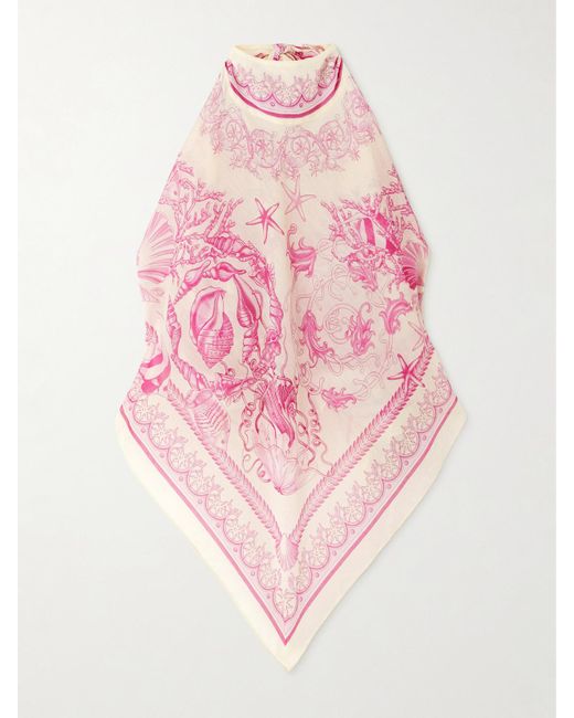 Versace Pink Backless Top