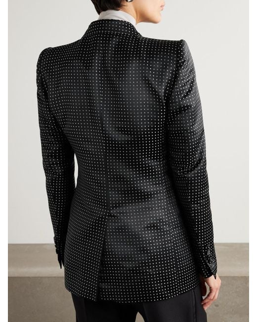 Blazer En Jacquard De Soie Duchesse À Pois Tom Ford en coloris Black