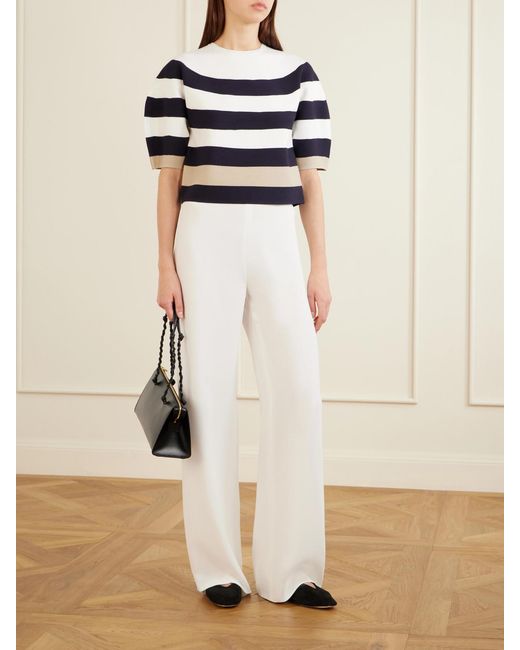 Max Mara Blue Striped Jersey Sweater