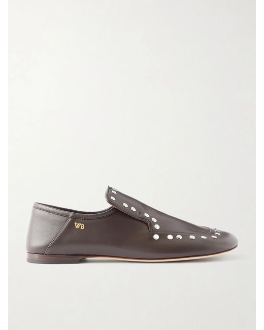 Wales Bonner Brown Dakar Studded Leather Loafers