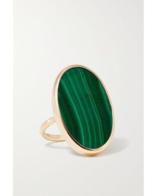 Melissa Joy Manning Karat Recycled Gold Malachite Ring In Green Lyst