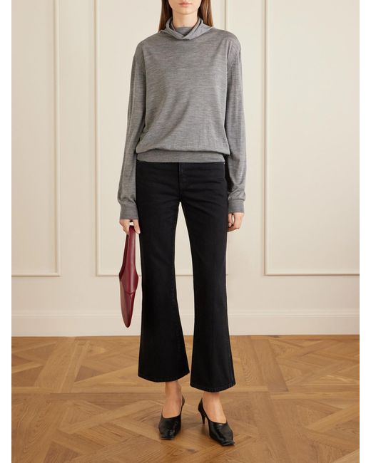 Khaite Black Clara Flared Jeans